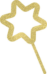 Obraz premium Golden new year illustration with glitter texture