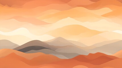 Fototapeta na wymiar Abstract Sunset Mountain Range: Seamless Tileable Texture Nature Illustration