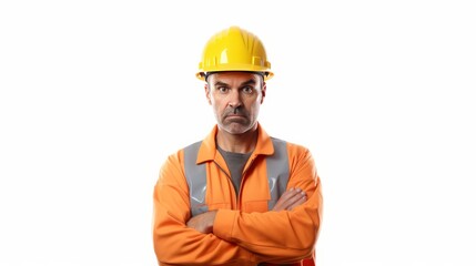 Generative AI image of Construction worker looking to camera