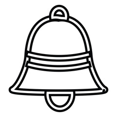 Outline of a christmas bell icon Vector