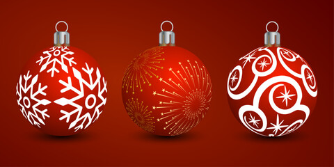 Set of shiny, glowing gold Christmas balls. Exclusive concept, hand-drawn, and highly rendered work for the upcoming Christmas.