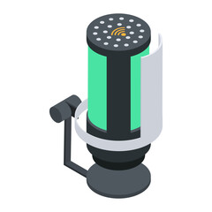 Webinar Streaming Isometric Icons