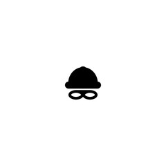 Fototapeta premium Thief icon simple sign isolated on white background 