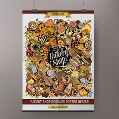 Cartoon vector doodle Bakery poster