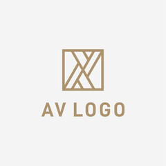 Luxury AV Monogram Logo Design