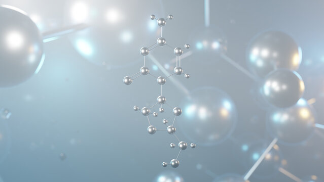 lamivudine molecular structure, 3d model molecule, antiretroviral medication, structural chemical formula view from a microscope