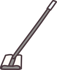 シンプルにデフォルメしたフローリングワイパーのイラスト