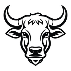 Bull Flat Icon Isolated On White Background