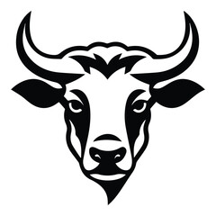 Bull Flat Icon Isolated On White Background