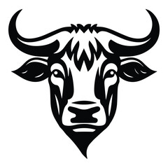Bull Flat Icon Isolated On White Background