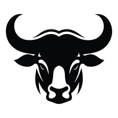 Bull Flat Icon Isolated On White Background