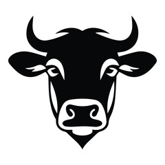 Bull Flat Icon Isolated On White Background