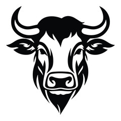Bull Flat Icon Isolated On White Background