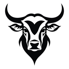 Bull Flat Icon Isolated On White Background