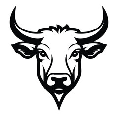 Bull Flat Icon Isolated On White Background