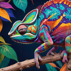 chameleon on a tree