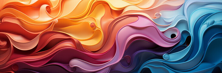 bright colors art with a abstract swirl pattern