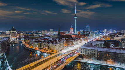 view of the city Berlin - obrazy, fototapety, plakaty