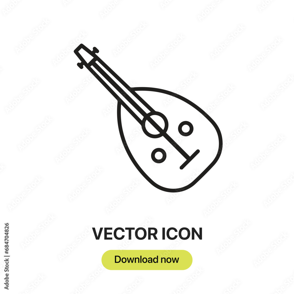 Poster musical instrument icon vector. linear-style sign for mobile concept and web design. musical instrum