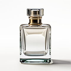 Object Isolate Perfume Glass Bottle on White background - Generative AI