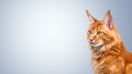 Portrait of a young cute cat posing on background.