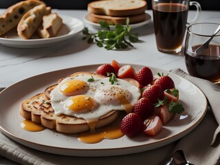 Capture the essence of English Breakfast in a mouthwatering food photography shot Generative AI