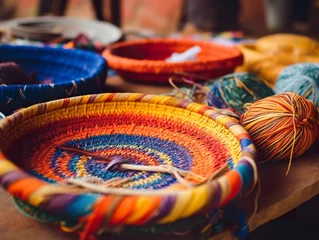 Foto op Canvas colombia people makeTraditional wayuu bag craft creativity and handmade concept © Wanda