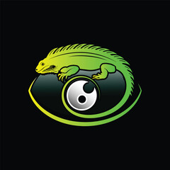 iguana eyes logo template, iguana eyes logo elements, iguana eyes vector illustration
