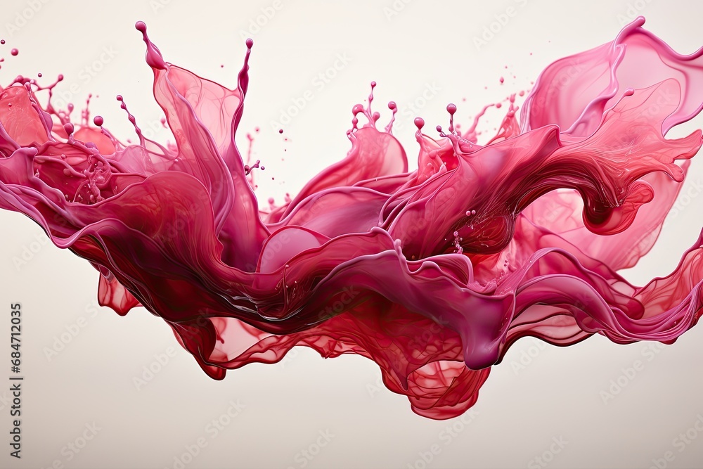 Aufkleber abstract red grape splashes on white background