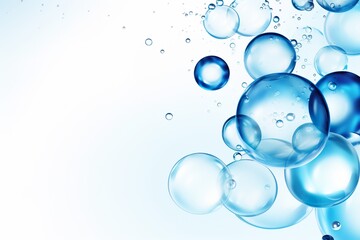 Crystal-clear water bubbles, refreshment and rejuvenation, wellness and cosmetics industry advertising.