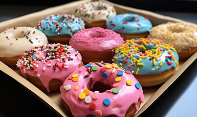 A plate full of different kinds of donuts