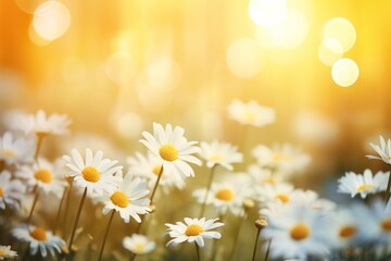 beauty of a summer field adorned with daisies © Francesco