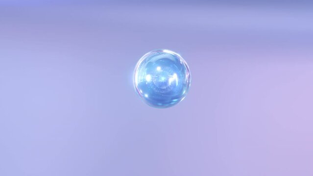 The ingredients of a&nbsp;Macro Shot merge to form a serum. A drop of beauty serum is mixed in. Animated fluid glob in a metaball's morph