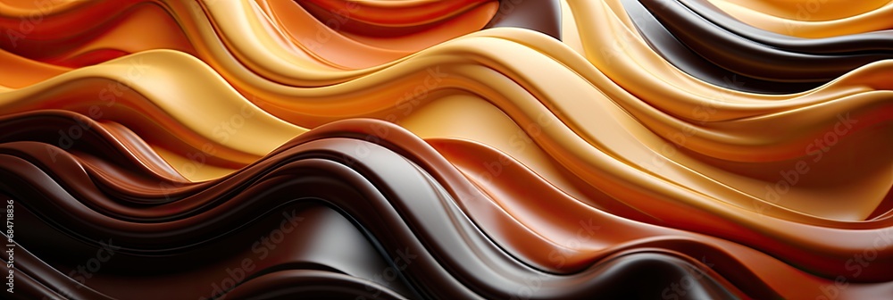 Aufkleber a detailed view of an abstract painting featuring intricate wavy lines.