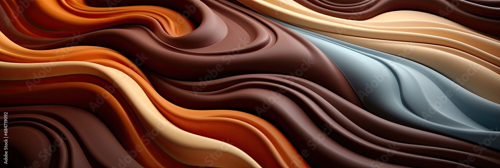 Leinwandbilder A vibrant and dynamic abstract background featuring an array of vivid colors and flowing wavy lines.