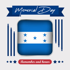 Honduras Memorial Day Vector Illustration