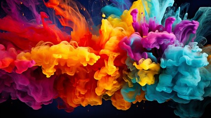 Fototapeta na wymiar A mesmerizing splash of liquid colors, creating an abstract explosion of beauty.