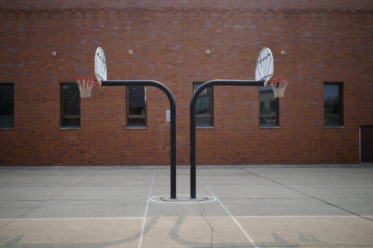 Two Basketball Hoops