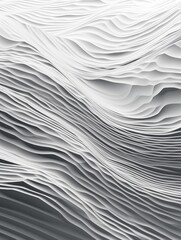 White sheet of paper with waves on it.