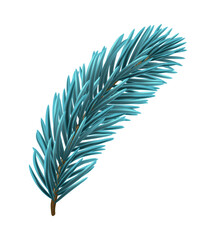 Fototapeta premium Blue Christmas Fir Branch