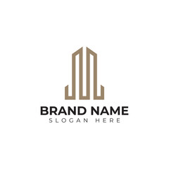 premium vector building logo in modern and minimalist style with creative concept idea