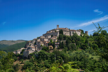 View of Labro, historic village in Rieti province