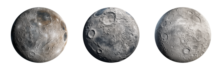 Full moon, cut out - stock png.
