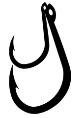 fishing hook silhouette