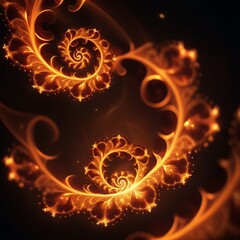 Fractal patterns made of fire.