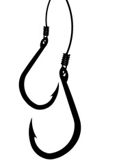 fishing hook silhouette