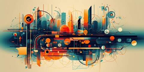 Illustration of abstract technology background.