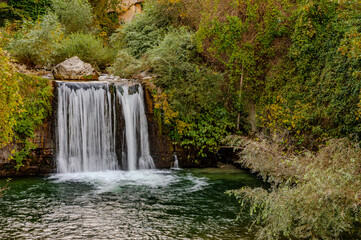 Palena, Abruzzo. The waterfalls of the Aventine river