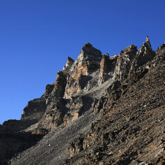 Thonak So So, mountain in the Gokyo Valley, Nepal.