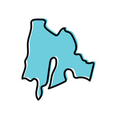 The Cundinamarca State of the Columbia map illustration